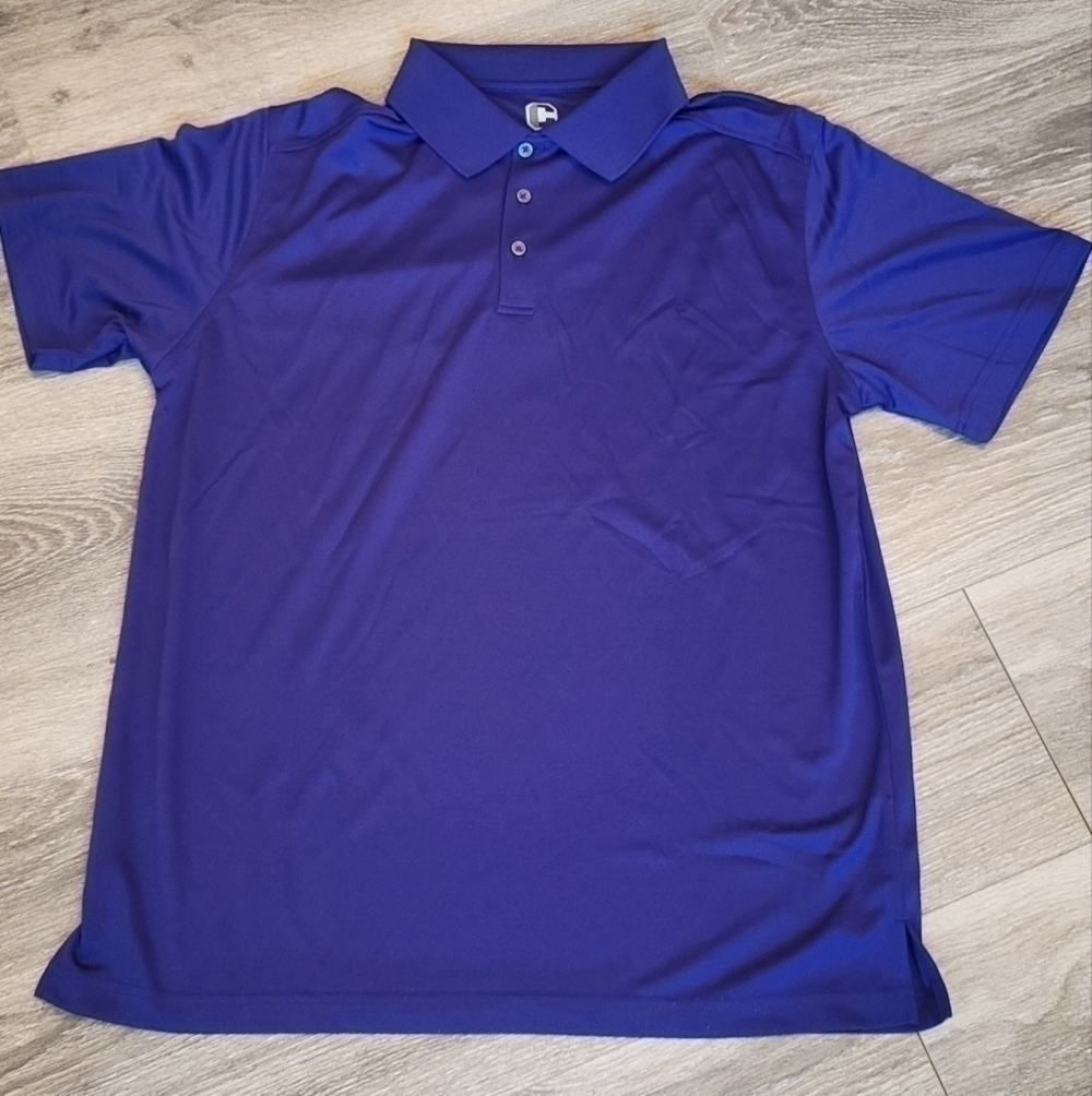 Crable Golf Polo Shirt Mens Large Purple Slim Fit
